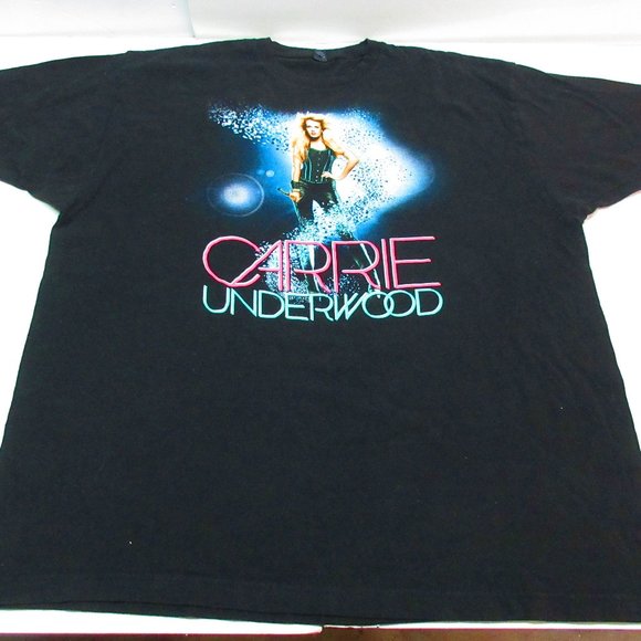 Carrie Underwood The Blown Away Tour 2012 Concert Black T-Mens Shirt Size 2XL - Picture 1 of 4